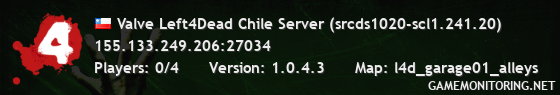 Valve Left4Dead Chile Server (srcds1020-scl1.241.20)