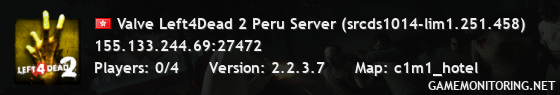 Valve Left4Dead 2 Peru Server (srcds1014-lim1.251.458)