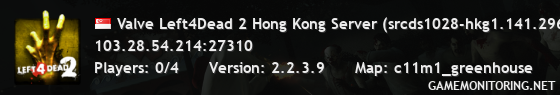 Valve Left4Dead 2 Hong Kong Server (srcds1028-hkg1.141.296)