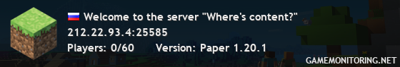 Welcome to the server "Where's content?"