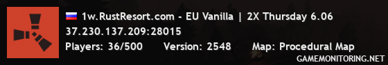 RustResort.com - EU Vanilla | 2X Thursday 9.05