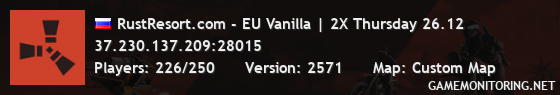 RustResort.com - EU Vanilla | 2X Thursday 26.12