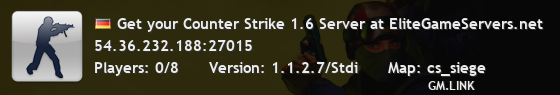 Get your Counter Strike 1.6 Server at EliteGameServers.net