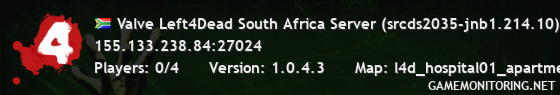 Valve Left4Dead South Africa Server (srcds2035-jnb1.214.10)