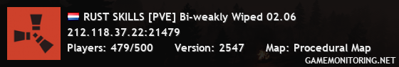 RUST SKILLS [PVE] Bi-weakly Wiped 20.05