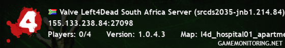 Valve Left4Dead South Africa Server (srcds2035-jnb1.214.84)