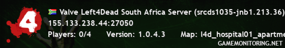 Valve Left4Dead South Africa Server (srcds1035-jnb1.213.36)