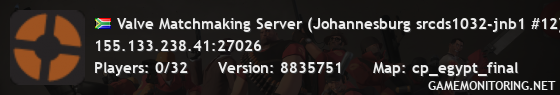 Valve Matchmaking Server (Johannesburg srcds1032-jnb1 #12)