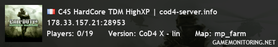 C4S HardCore TDM HighXP | cod4-server.info