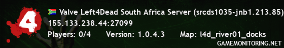 Valve Left4Dead South Africa Server (srcds1035-jnb1.213.85)