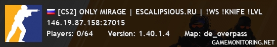 [CS2] ONLY MIRAGE | ESCALIPSIOUS | !WS !KNIFE !LVL