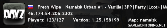 =Fresh Wipe= Namalsk Urban #1 - Vanilla|3PP|Party|Loot+|Map