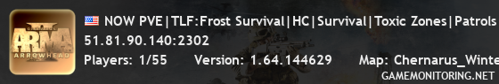 NOW PVE|TLF:Frost Survival|HC|Survival|Toxic Zones|Patrols|[PVE