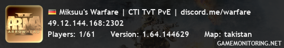Miksuu's Warfare | CTI TvT PvE | discord.me/warfare
