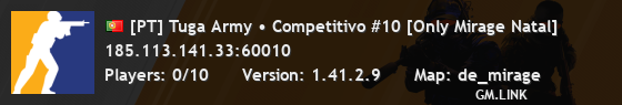 [PT] Tuga Army • Competitivo #10 [Only Mirage Natal]