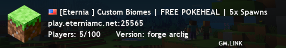 [Eternia ] Custom Biomes | FREE POKEHEAL | Quests