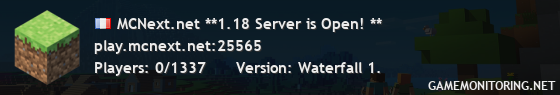 MCNext.net **1.18 Server is Open! **