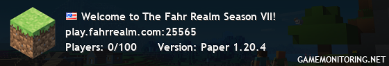 Welcome to The Fahr Realm Season VII!