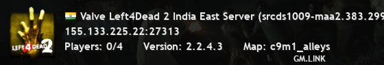 Valve Left4Dead 2 India East Server (srcds1009-maa2.383.299)