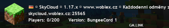 ❱ SkyCloud ❱ 1.17.x ❱ www.woblex.cz ❱ Výběr z více jak 10 ostrovů a ostrovních biomů!