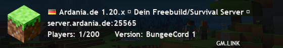 Ardania.de 1.20.x ❤ Dein Freebuild/Survival Server ❤
