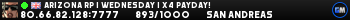 Arizona RP | Wednesday | X4 Payday!