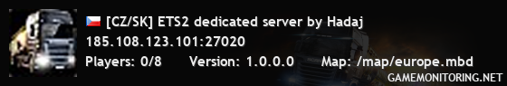 [CZ/SK] ETS2 dedicated server by Hadaj
