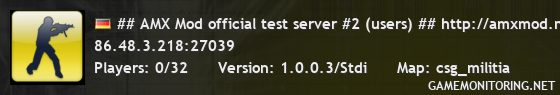 ## AMX Mod official test server #2 (users) ## http://amxmod.net