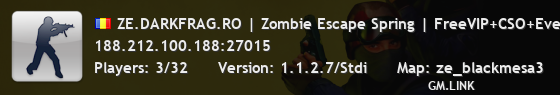 ZE.DARKFRAG.RO | Zombie Escape Spring | FreeVIP+CSO+Events+BOSS |