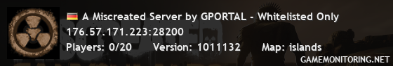 A Miscreated Server by GPORTAL - Whitelisted Only