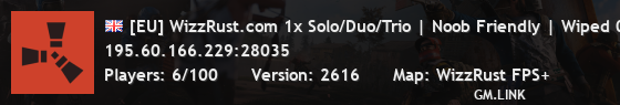 [EU] WizzRust.com 1x Solo/Duo/Trio | Noob Friendly | Wiped 04/1