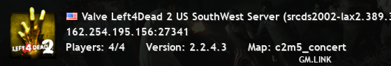 Valve Left4Dead 2 US SouthWest Server (srcds2002-lax2.389.327)