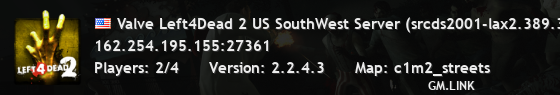 Valve Left4Dead 2 US SouthWest Server (srcds2001-lax2.389.347)