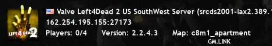 Valve Left4Dead 2 US SouthWest Server (srcds2001-lax2.389.159)