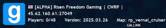 [ALPHA] Risen Freedom Gaming | CWRP |