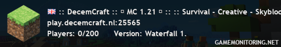 :: DecemCraft :: ⭐ 10 years ⭐ :: :: Survival - Creative - Skyblock - Minigames ::