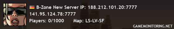 B-Zone New Server IP: 188.212.101.20:7777