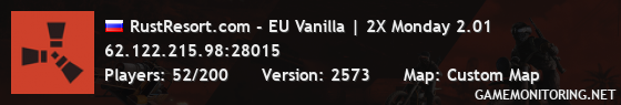 RustResort.com - EU Vanilla | 2X Monday 2.01