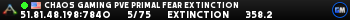 CHAOS GAMING PVE PRIMAL FEAR EXTINCTION