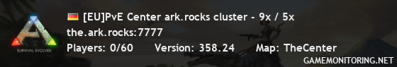 [EU]PvE Center ark.rocks cluster - 9x / 5x