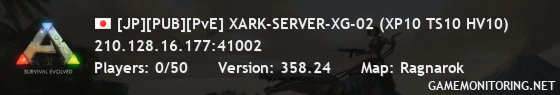 [JP][PUB][PvE] XARK-SERVER-XG-02 (XP10 TS10 HV10)