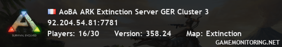 AoBA ARK Extinction Server GER Cluster 3