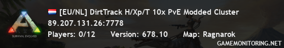 [EU/NL] DirtTrack H/Xp/T 10x PvE Modded Cluster