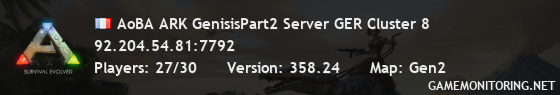 AoBA ARK GenisisPart2 Server GER Cluster 8