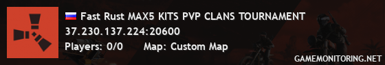 Fast Rust MAX5 KITS PVP CLANS TOURNAMENT