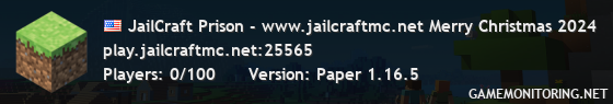 JailCraft Prison - www.jailcraftmc.net Merry Christmas 2024