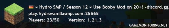 ⤫ Hydro SMP / Season 12 ⤬ Use Bobby Mod on 20+! -discord.gg/hydrosmp
