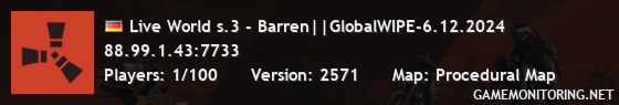 Live World s.3 - Barren||GlobalWIPE-6.12.2024