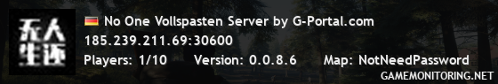 No One Vollspasten Server by G-Portal.com