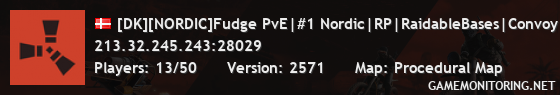 [DK][NORDIC]Fudge PvE|#1 Nordic|RP|RaidableBases|Convoy|Monthly